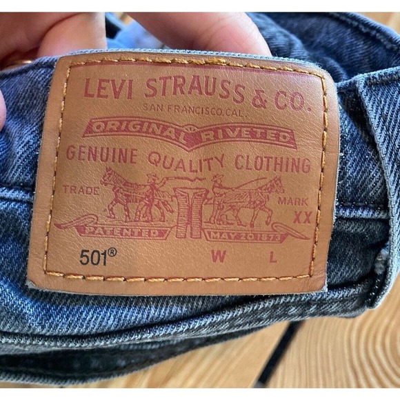Levi's Men's 501 Straight Jeans - Black - Picture 7 of 11